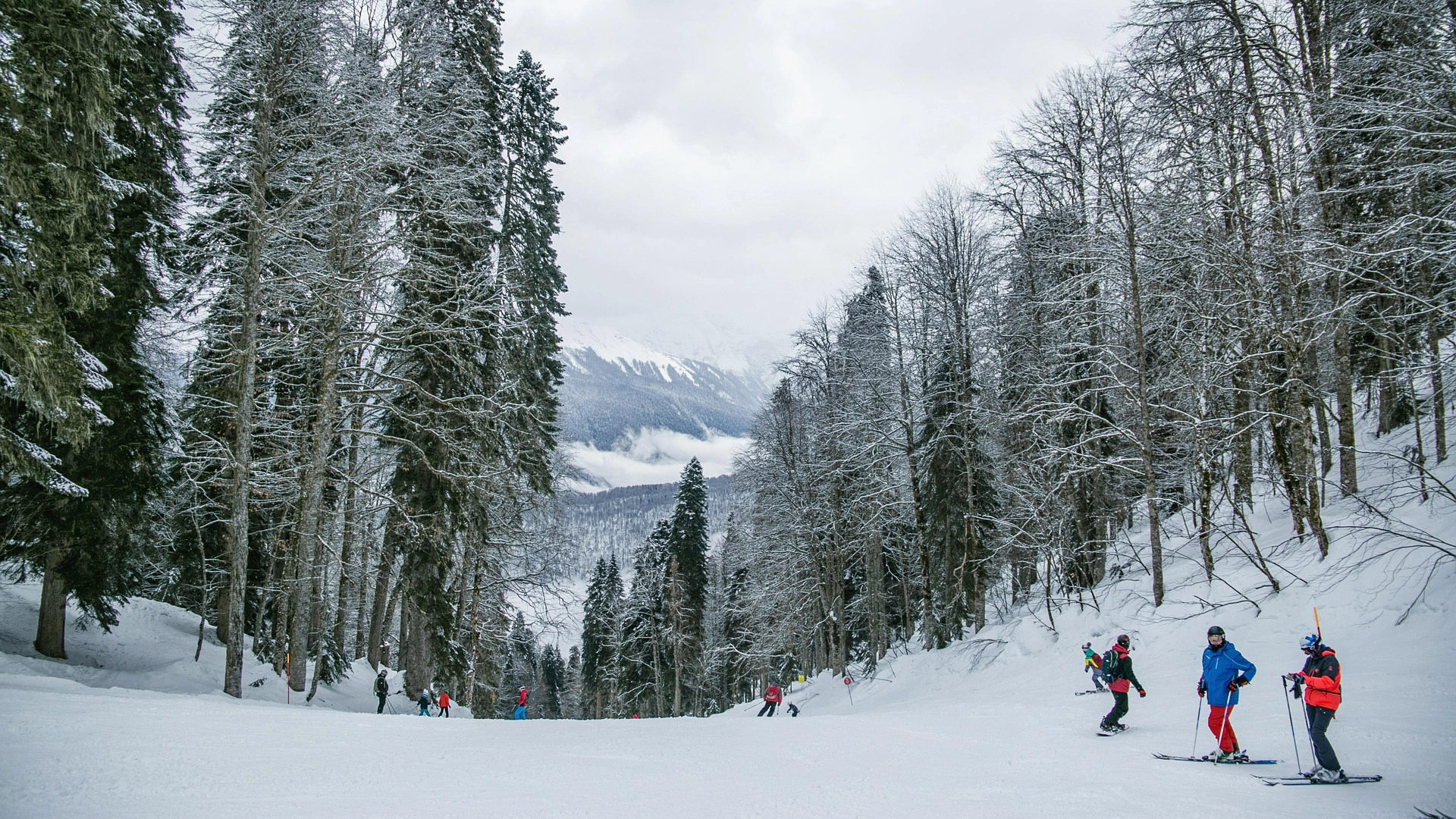 Ski resort webcam hosting of slope views with live streaming